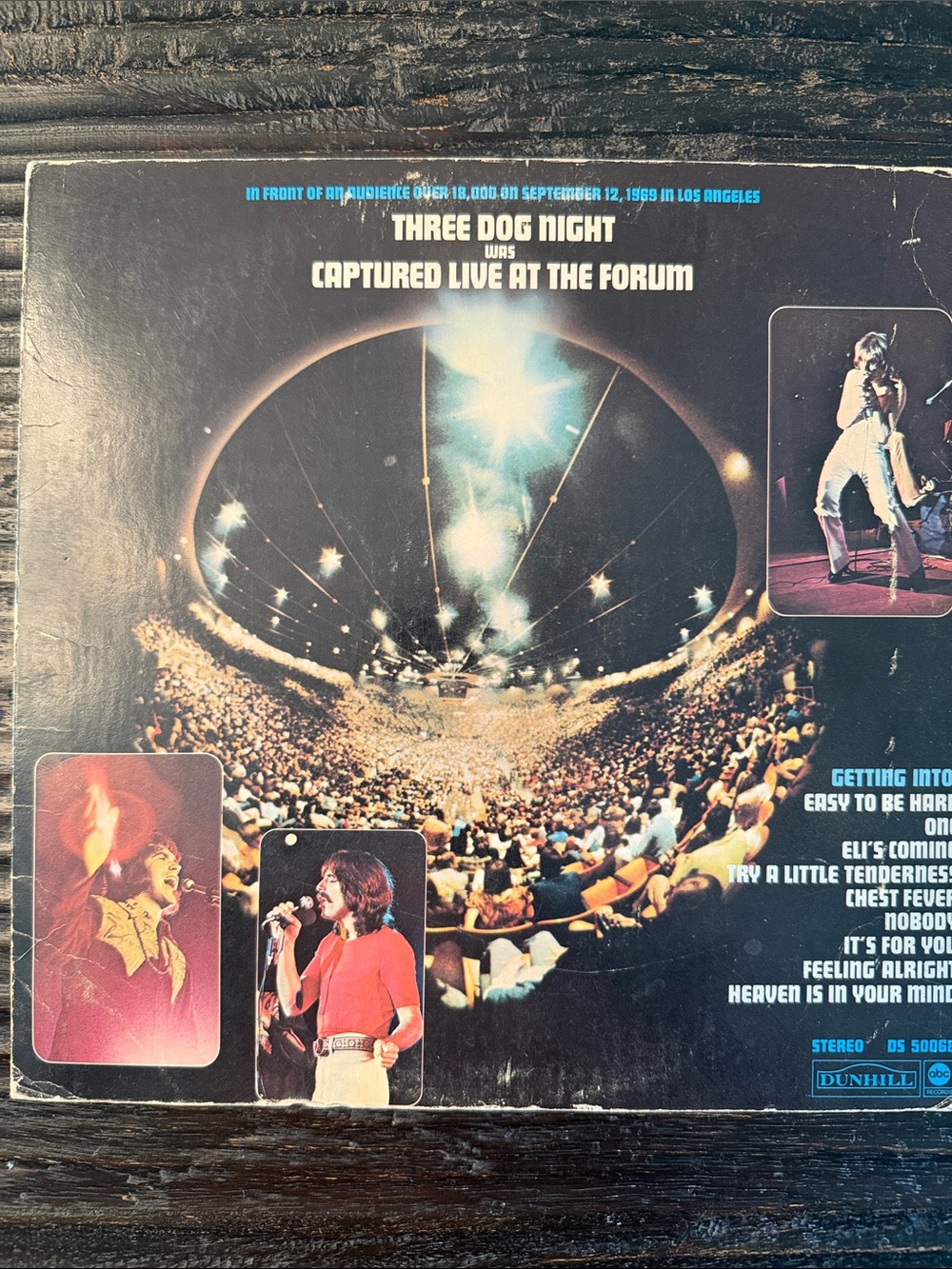 Three Dog Night — Captured Live At The Forum (Live Album Cover)